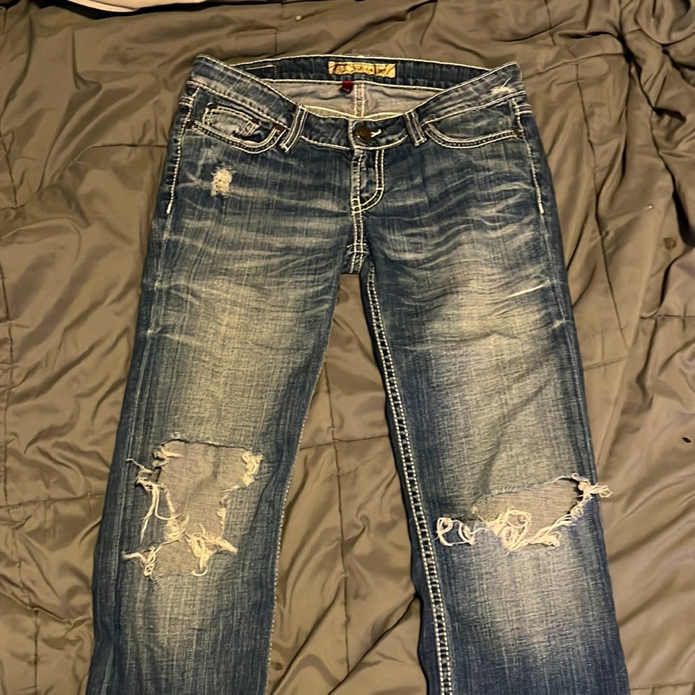 BKE Buckle Stella Bootcut Designer Blue Jeans -  Womens Size 27 x 33 1/2 Stretch